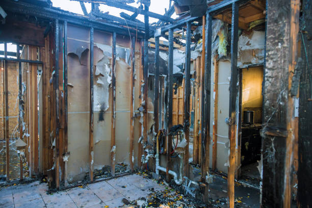 Professional Fire Damage Assessment technician working in Long Beach, MD